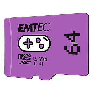 Emtec mSD 64GB UHS-I U3 V30 A1 Gaming Purple