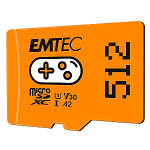 Emtec mSD 512GB UHSI U3 V30 A2 Gaming Orange