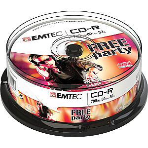Emtec CD-R 700MB/80MIN 52x Free Party 25 шт