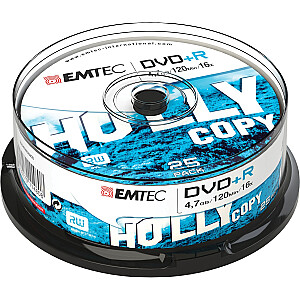 Emtec DVD+R 4,7GB 16x Holly Copy 25 pcs  Cake Box