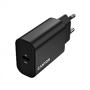 CANYON зарядное устройство OnCharge 30CL Max Power 30W 1xPD EU Черный