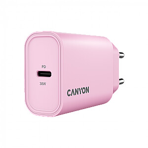 CANYON įkroviklis OnCharge 30CL Max Power 30W 1xPD EU Rožinė
