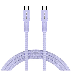 CANYON кабель OnWire 60CL C-C 60W COLOR оплетка 1м фиолетовый