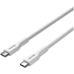 CANYON kabelis OnWire 60CL C-C 60W COLOR pintas 1m baltas