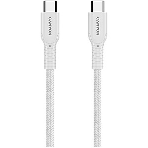 CANYON kabelis OnWire 60CL C-C 60W COLOR pintas 1m baltas