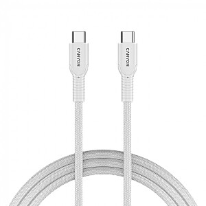 CANYON kabelis OnWire 60CL C-C 60W COLOR pintas 1m baltas