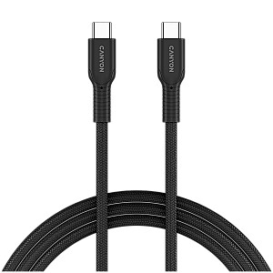 CANYON кабель OnWire 60CL C-C 60W COLOR оплетка 1м черный