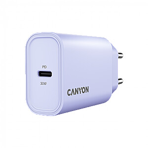 CANYON зарядное устройство OnCharge 30CL Max Power 30W 1xPD EU Фиолетовый