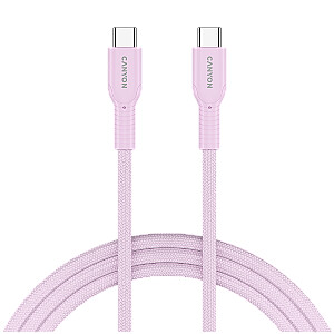 CANYON кабель OnWire 60CL C-C 60W COLOR оплетка 1м Розовый
