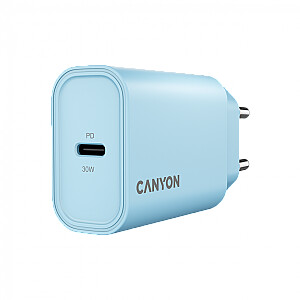CANYON зарядное устройство OnCharge 30CL Max Power 30W 1xPD EU Светло-голубой