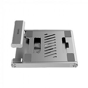 Canyon Laptop stands with hub, TYPE C F to HDMI2.0+2USB3.0+USBC3.0+RJ45+PD, TYEP C TO C cable 1m white with Emarker: HUSB332A, Material: Aluminum case+ABS+PS, Size: 245x240x27.2+/-0.3mm, Weight:1304g