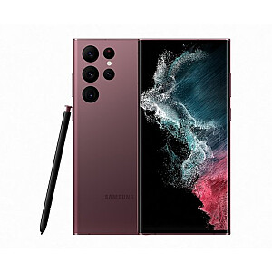 Samsung S22 Ultra 256GB Burgundy  Prece no ekspozīcijas Garantija 1 gads
