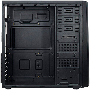 Корпус INTER-TECH B-42 Black Midi Tower, ATX, 2xUSB2.0, синяя светодиодная лента, БП по желанию