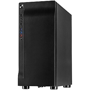 Chassis INTER-TECH A-3411 Creek Gaming Tower, ATX, 1xUSB3.0, 2xUSB2.0, PSU valikuline, Aken külgpaneel, LED valgus ees, integreeritud RGB LED, Must