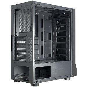 Chassis INTER-TECH A-3411 Creek Gaming Tower, ATX, 1xUSB3.0, 2xUSB2.0, PSU valikuline, Aken külgpaneel, LED valgus ees, integreeritud RGB LED, Must