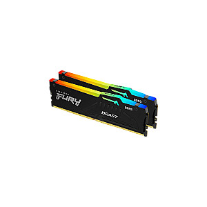Kingston 32GB 6000MT/s DDR5 CL36 DIMM (Комплект из 2) FURY Beast RGB EXPO