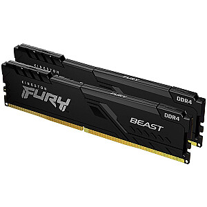 Kingston DRAM 32GB 3200MT/s DDR4 CL16 DIMM (Kit of 2) 1Gx8 FURY Beast Black