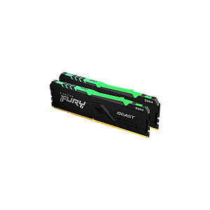 Kingston 16GB 3600MT/s DDR4 CL17 DIMM (Kit of 2) FURY Beast RGB