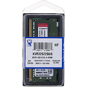 Kingston DRAM 8GB 3200MT/s DDR4 Non-ECC CL22 SODIMM 1Rx16