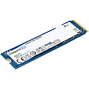 Kingston 2TB NV3 SSD M.2 2280 PCIe 4.0 NVMe, Lugemine: 6,000/ Kirjutamine: 5,000MB/s
