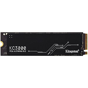 Kingston KC3000 1024GB SSD, M.2 2280, PCIe 4.0 NVMe, Lugemine/Kirjutamine 7000/6000MB/s, Juhuslik Lugemine/Kirjutamine: 900K/1000K IOPS