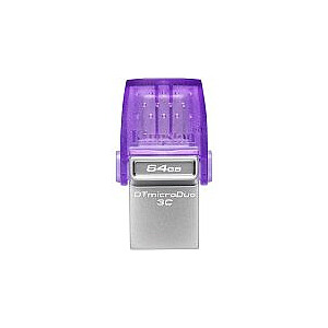 Kingston 64GB DataTraveler microDuo 3C 200MB/s dual USB-A + USB-C