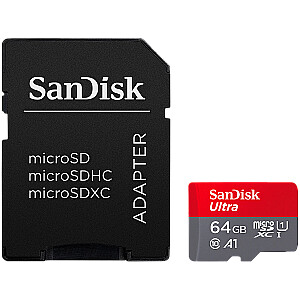 SanDisk Ultra microSDXC 64GB + SD Adapter 140MB/s A1 Class 10 UHS-I - Imaging Packaging
