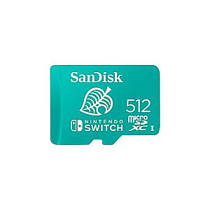 SanDisk microSDXC card for Nintendo Switch 512GB, up to 100MB/s Read, 60MB/s Write, U3, C10, A1, UHS-1