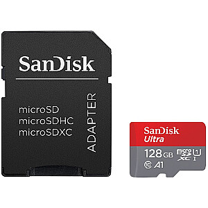 SanDisk Ultra microSDXC 128GB + SD Adapter 100MB/s Class 10 UHS-I