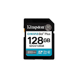 KINGSTON 128GB SDXC Canvas Go Plus Gen4 200MB/s C10 UHS-I U3 V30