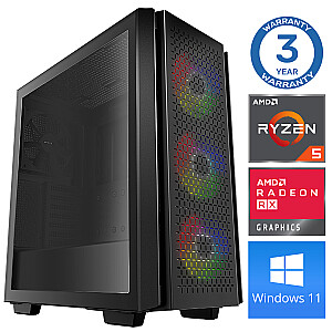 INTOP Ryzen 5 5500 32GB 500SSD M.2 NVME+2TB RX580 8GB WIN11Pro