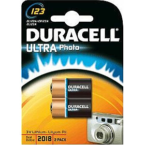 Duracell Bateria Ultra Photo CR123 1400mAh 2szt.