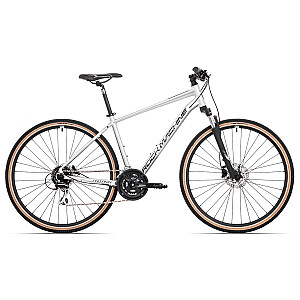 Горный велосипед Rock Machine Crossride 300 Gloss Silver/Black/Grey (Размер колеса: 29 Размер рамы: M)