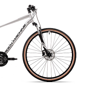 Горный велосипед Rock Machine Crossride 300 Gloss Silver/Black/Grey (Размер колеса: 29 Размер рамы: M)