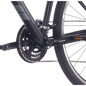Kalnu velosipēds Rock Machine Rokk 30 Easy Entry, Matte Black (Rata izmērs: 28,  Rāmja izmērs: M)