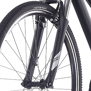 Kalnu velosipēds Rock Machine Rokk 30 Easy Entry, Matte Black (Rata izmērs: 28,  Rāmja izmērs: M)