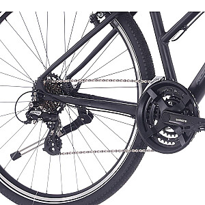 Kalnu velosipēds Rock Machine Rokk 30 Easy Entry, Matte Black (Rata izmērs: 28,  Rāmja izmērs: M)
