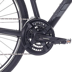 Kalnu velosipēds Rock Machine Rokk 30 Easy Entry, Matte Black (Rata izmērs: 28,  Rāmja izmērs: M)