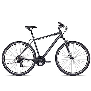 Kalnu velosipēds Rock Machine Rokk 30 Matte Black (Rata izmērs: 28,  Rāmja izmērs: L)