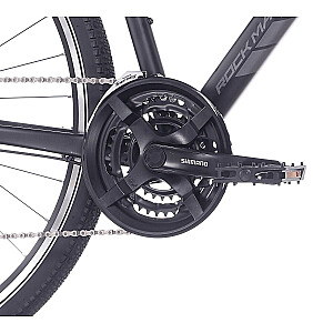 Kalnu velosipēds Rock Machine Rokk 30 Matte Black (Rata izmērs: 28,  Rāmja izmērs: L)