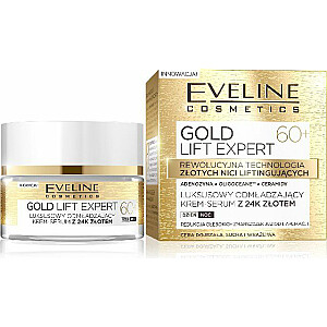 Eveline Gold Lift Expert 60+ Омолаживающий крем-сыворотка дневной и ночной 50 мл