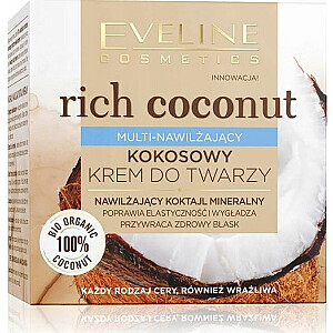 Eveline Rich Coconut kokosriekstu sejas krēms, kas mitrina 50 ml