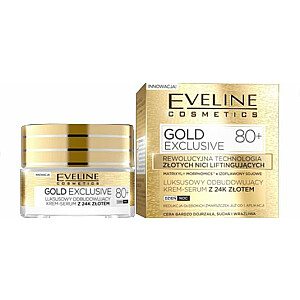 Eveline Gold Lift Expert 80+ atjaunojošs krēms-serums dienā un naktī 50 ml
