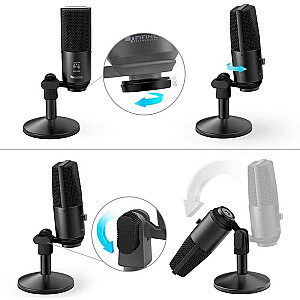 Fifine K670B микрофон для игр / трансляций / подкастов черный + держатель