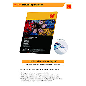 Kodak 180gsm 9.1 mil Glossy A4x25