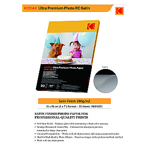 Kodak Ultra Premium Photo Paper 280g Satin 13 x 18 cm 20 Sheets