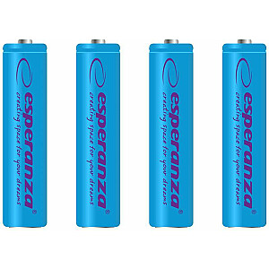 Esperanza Blue AAA / R03 1000mAh akumulators 4 gab.