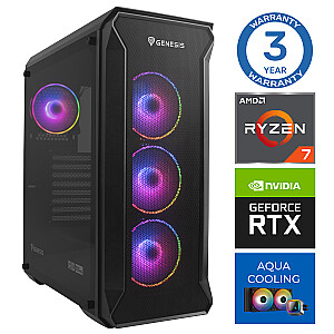 INTOP AQUA Ryzen 7 8700F 16GB DDR5 500SSD M.2 NVME+4TB RTX5070 12GB no-OS