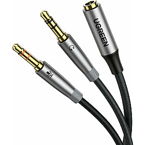 Kabel Ugreen Jack 3.5mm - Jack 3.5mm 0.2m black (50255)