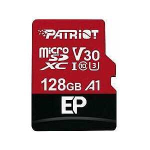Karta Patriot EP Series MicroSDXC 128 ГБ, класс 10 UHS-I / U3 A1 V30 (PEF128GEP31MCX)